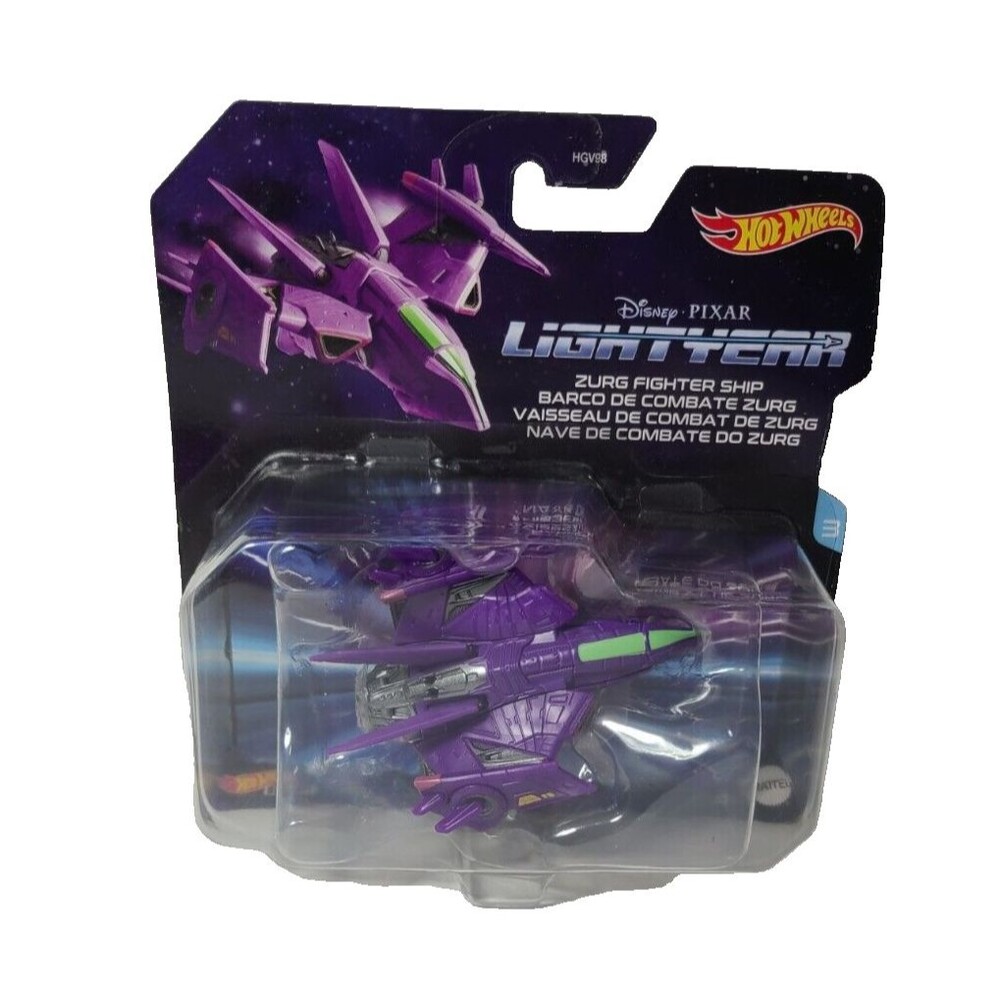Disney Pixar Lightyear Starships Zurg Fighter Ship Hot Wheels -Diecast